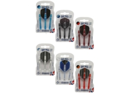 Penas Twin Pack HARROWS SuperGrip Medium 47mm Preto Silver