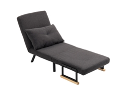 Poltrona Convertível em Cama 3 em 1 Cinza S/MARCA (63x73x81 cm, encosto ajustável)