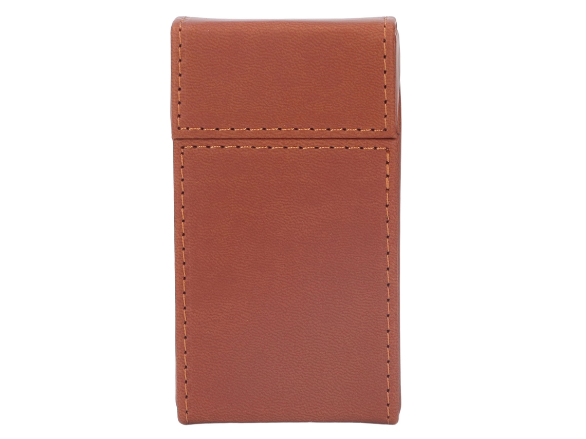 Capa Protectora de Cigarros Pu Porta cigarros Automática Flip 20 Unidades Slim para Viagens Outdoor Marrom | S/MARCA