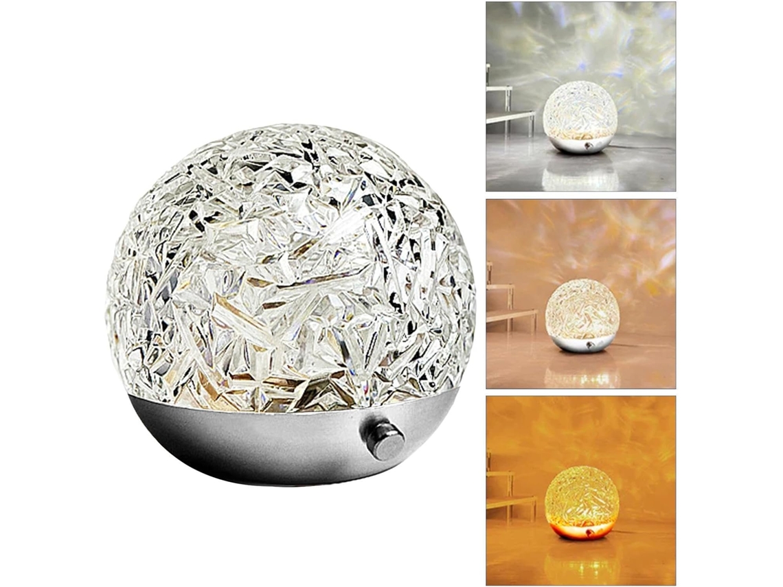 Luminária Noturna Led Oceano Projetor De Ondas Mudança Cor Ambiente E
