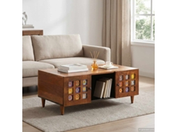 Vidaxl Mesa De Centro Castanho 100 X 54 X 40 Cm
