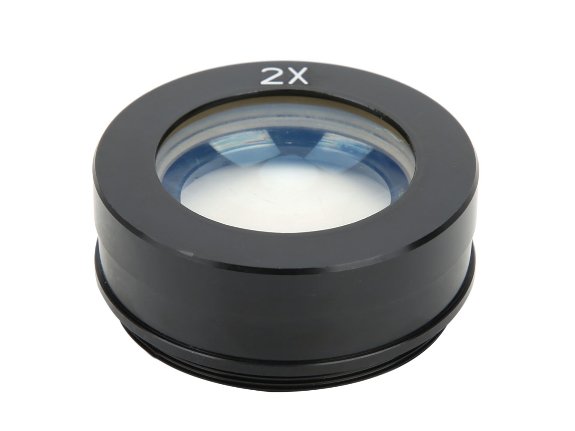 Lente C mount 2.0x Zoom para Câmera de Microscópio Industrial Acessórios de Microscópio Metálico Vidro