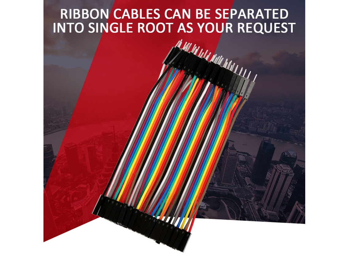 Laxiscreed Conjunto De Fios Jumper Coloridos Para Breadboard Com Conectores Macho-fêmea De 40 Pinos
