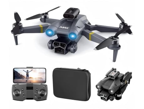Drone Max Com Três Câmeras Controle Remoto 90° Lente Grande Angular 120° Captura Imagens Incríveis Paprika Shop