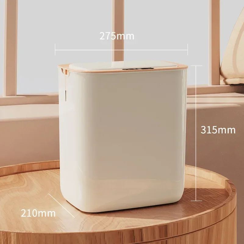 Lixeira Inteligente (amarela, 18l, A Bateria), À Prova D'água, Adequada Para Banheiro, Cozinha E Lavabo.