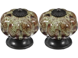 Puxadores De Cerâmica Vintage Toddmomy Com Parafusos, Design Com Bordas Seguras, 2 Peças Para Armários E Cômodas
