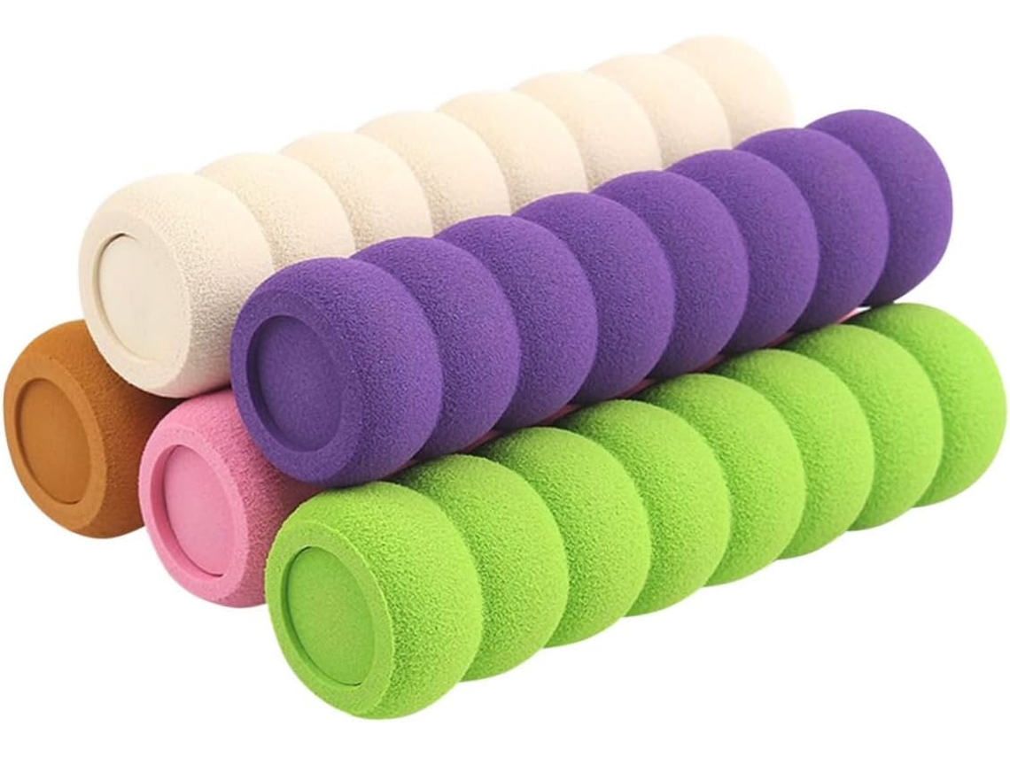 Doitool Conjunto De 5-protetores Maçaneta Anticolisão Com Design Espiral Marrom E Roxo Para Uso Doméstico Em Entradas