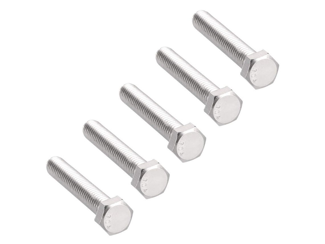 Parafusos Sextavados De Aço Inoxidável 304, 3/8-16 X 2-1/4 Polegadas,