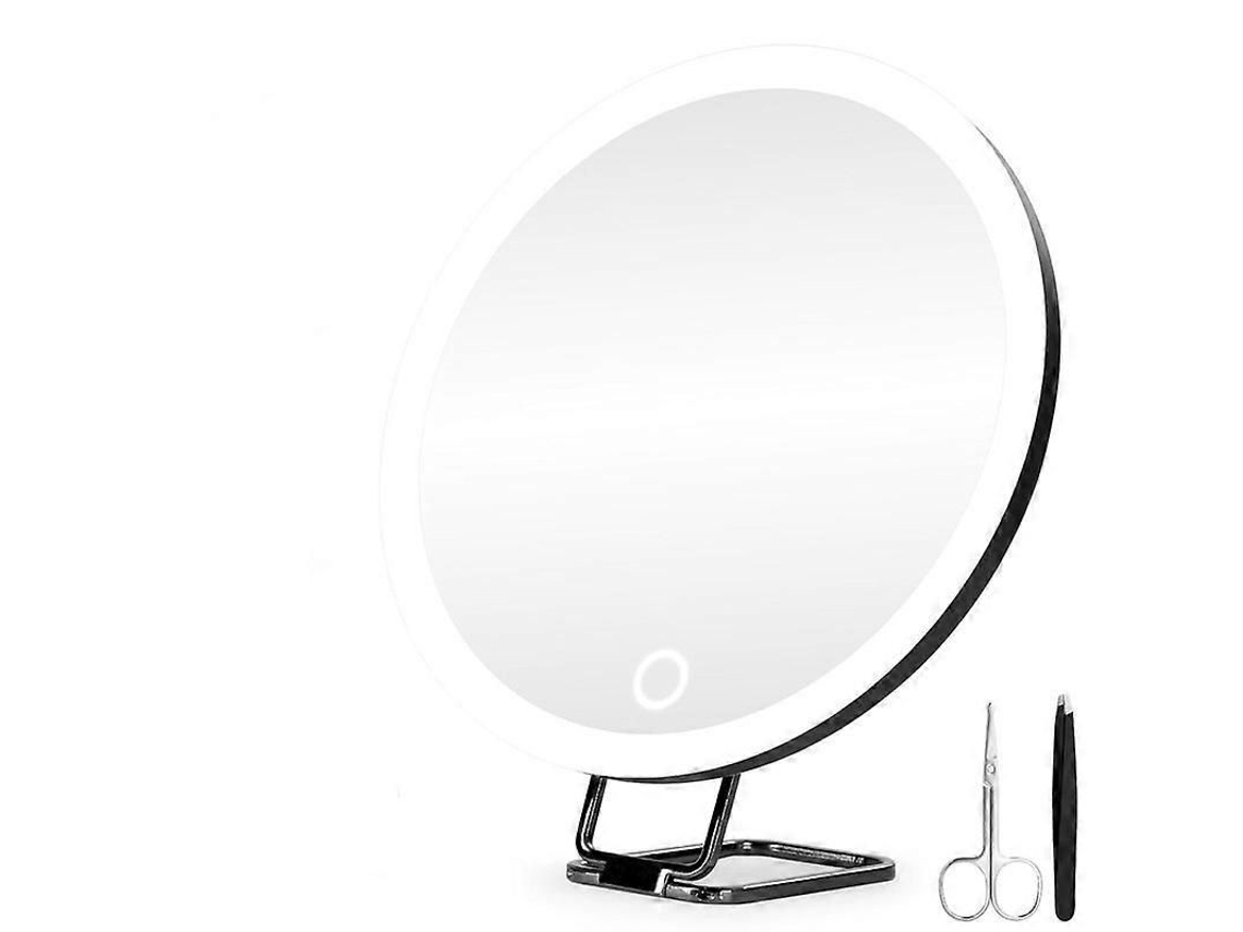 Espelho De Aumento 30x Com Luz Led Para Maquiagem, Tamanho 7 Polegadas, Ângulo Ajustável E Design Durável