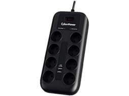 Bloco De Proteção Contra Surtos Cyberpower P0820suf0 De 8 Tomadas Schuko 2 Portas Usb Preto Olysi Shop