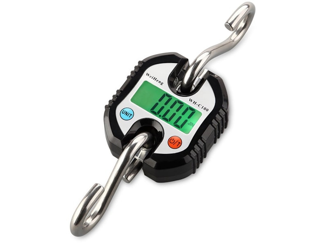Balança Digital Portátil Para Bagagem, Capacidade 150 Kg, Cor Preto, Com Gancho, Formato Compacto Para Férias E Deslocações