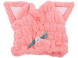Toalha De Cabelo Super Fina De Microfibra Absorvente Com Orelhas De Gato, Super