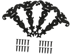 Vintage Em Ferro Preto Para Caixas De Joias E Com Suave À Ferrugem.