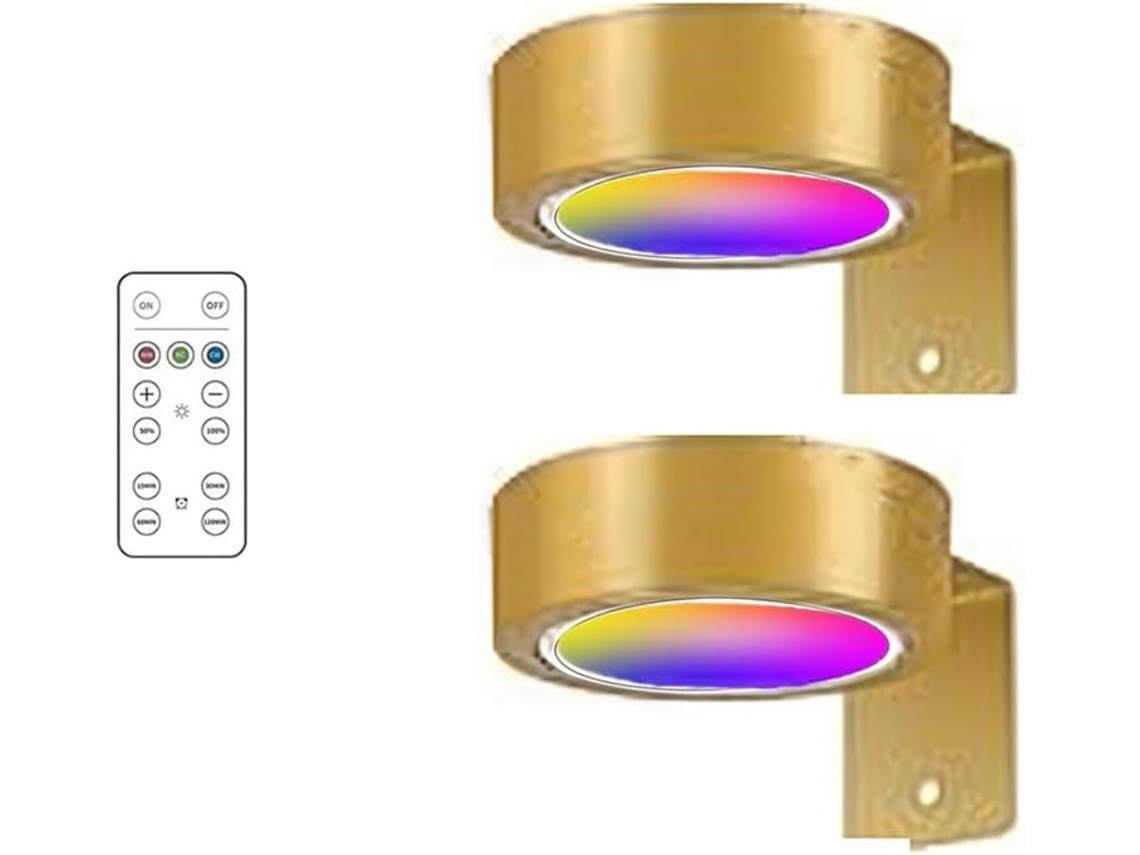 Luminárias de parede para Quadros, sem fio, com controle remoto.