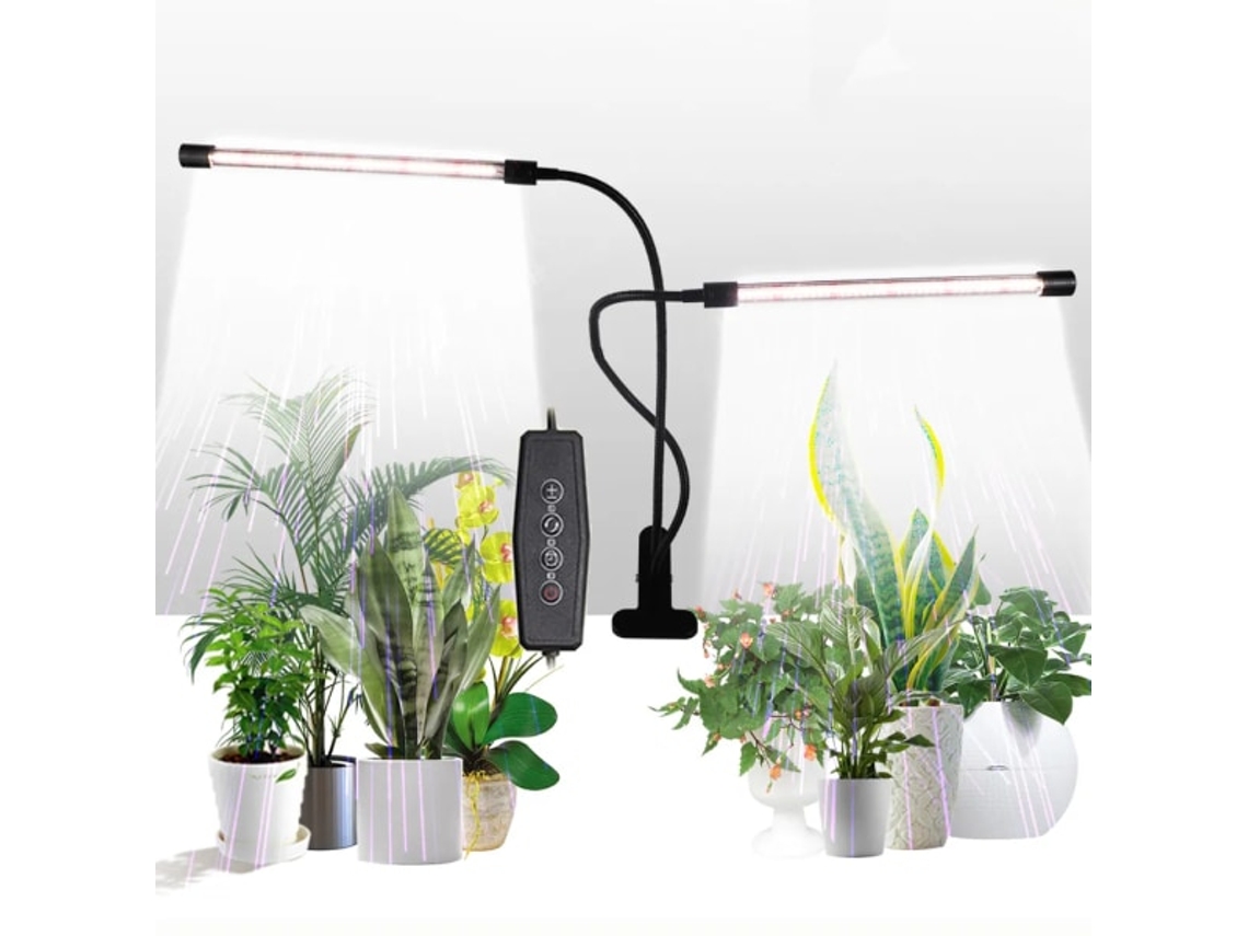 Lâmpada De Cultivo Led De 40w Com 2 Lâmpadas, Ideal Para Plantas De Interior, Com Temporizador. Aquaforge