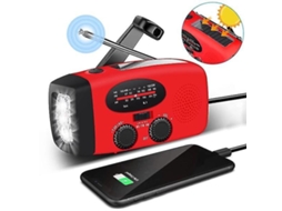 Rádio de Emergência Portátil com Bateria de 4000mah e Função Solar AQUAFORGE
