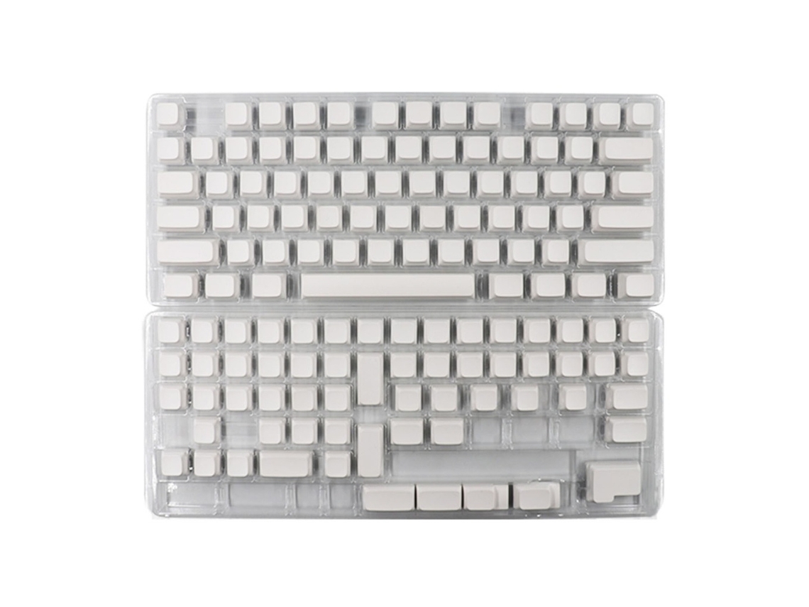 Lurelia Keycaps Conjunto Minimalistas Brancas Sem Gravação 134 Teclas Para Teclado Mecânico