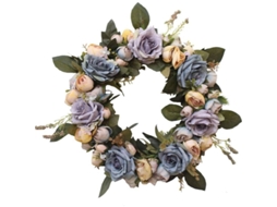 Nova Line guirlanda de Porta de Pêssego Artesanal, Decoração Floral para Lar, Festas, Casamentos Azul