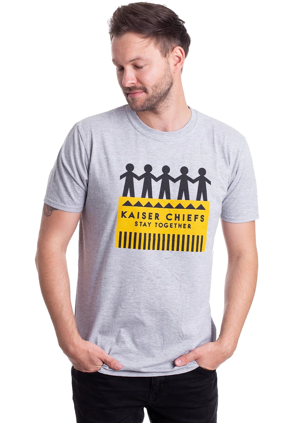Size:xxl Rockinstone Kaiser Chiefs - Paper Dolls Grey - T-shirt Unisex Adults