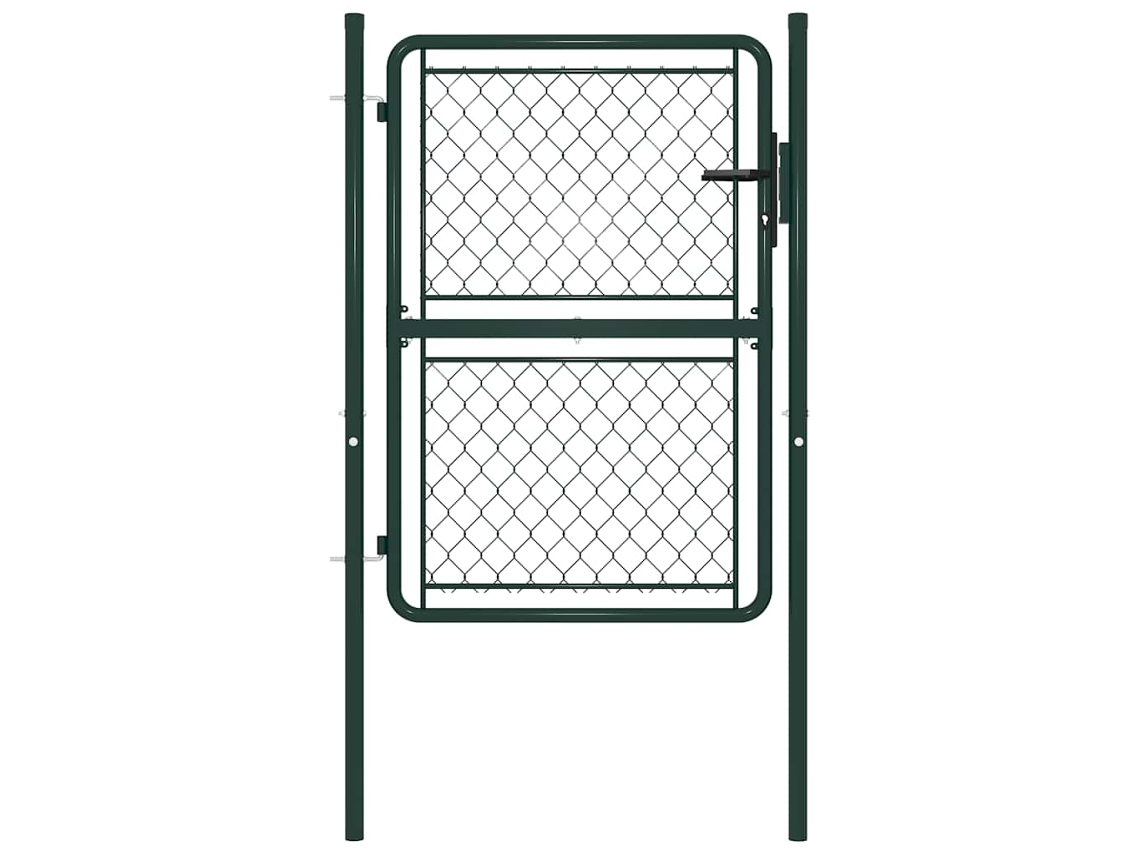 Vidaxl Portão De Jardim Em Aço 100x150 Cm Verde
