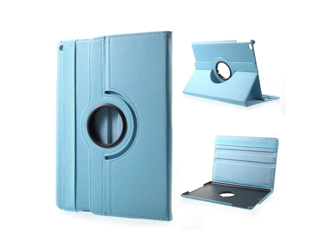 Capa dupla de cor sólida para iPad 2017, azul