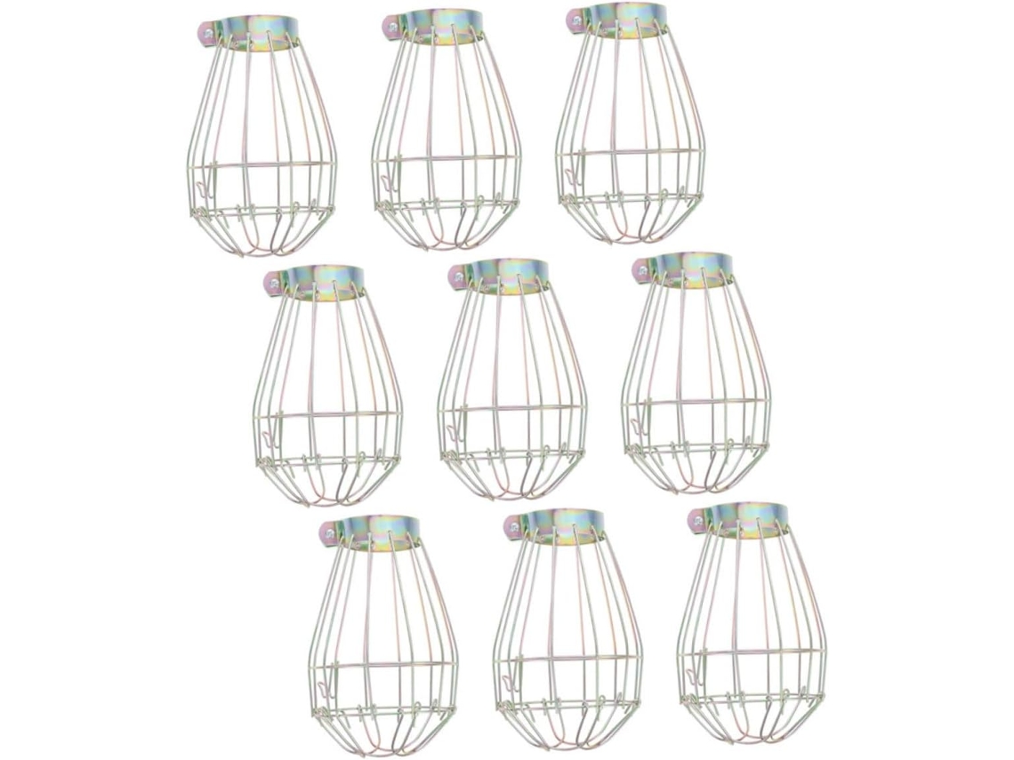 Conjunto De 9 Abajures Vintage Para Lâmpadas, Proteção Térmica Com Design Em Tela Para Luminárias