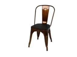 Chaise Vintage Liv H84 Cm Dourado e Preto URBAN LIVING