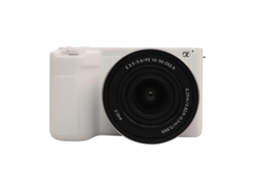 Capa Protetora de Silicone Macio Brilhante para Sony Zv e10 Ii / Zv e10m2 Branca XIAOMOYU