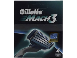 Recargas Lâminas de Afeitar GILLETTE Gillete Mach3 4 Unidades