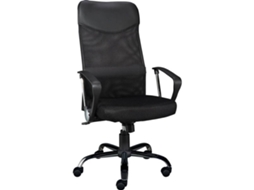 Cadeira de Escritório Executiva STAPLES Alive Preto (Braços Fixos - Rede e Tecido)