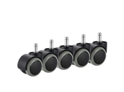 Rodízios para cadeira de escritório, pacote com 5, compatíveis com a cadeira Slowmoose para serviços pesados da Ikea (10 mm x 22 mm)