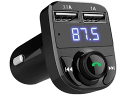 Transmissor Fm Bluetooth Yizhood Lhp Mp3 Carregador Rápido Preto