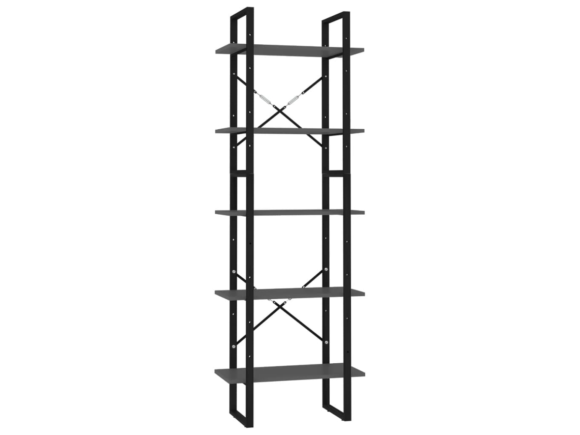 Book Cabinet, Book Cabinets Vidaxl Cinzeto Madeira Processada (n/a)