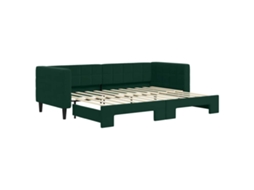 Sofá cama com Gavetão 80x200 Cm Veludo Verde escuro MAISON EXCLUSIVE