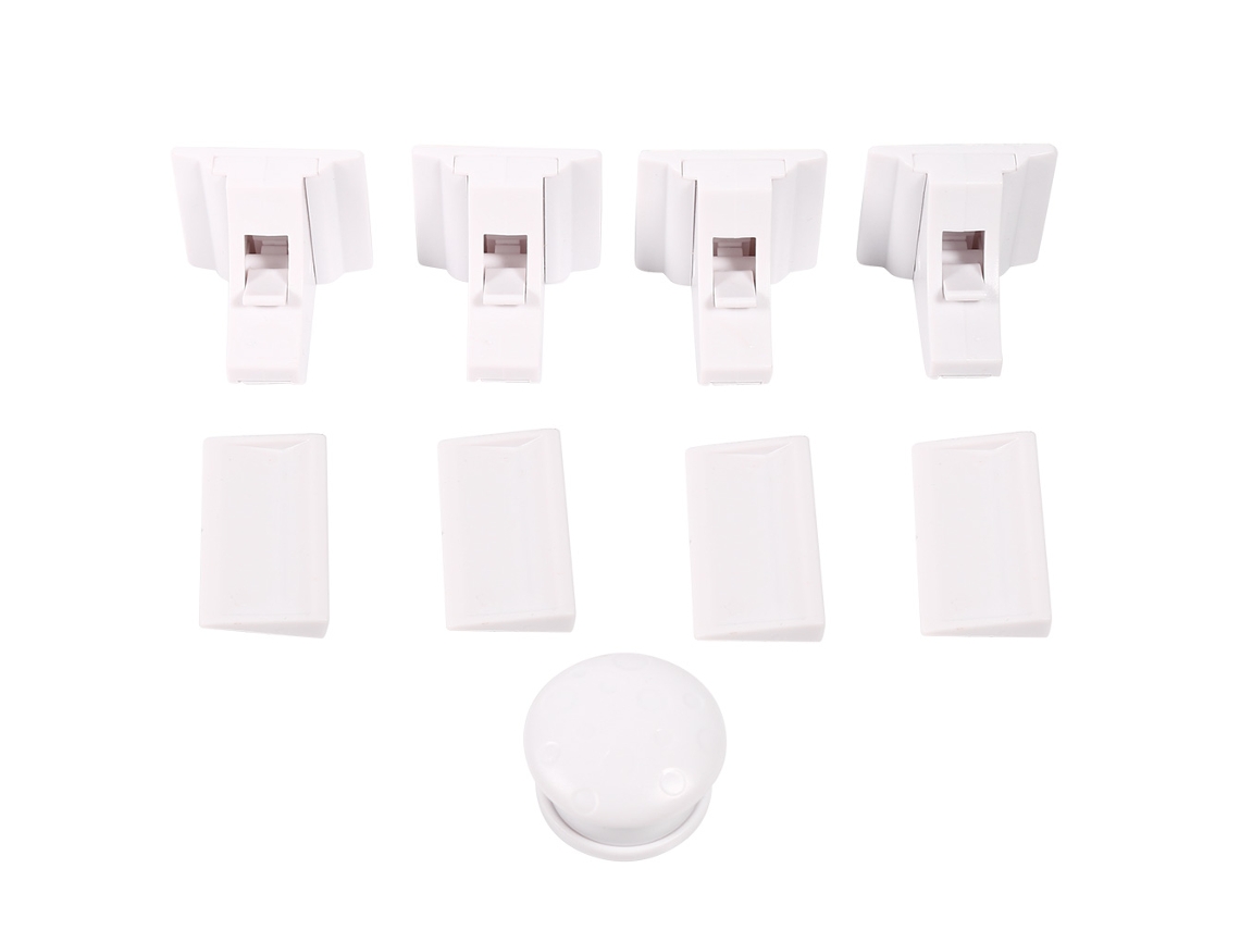 Primerox 4 Peças Cadeado de Segurança Magnético para Armário Gaveta Infantil Pet Proofing Branco