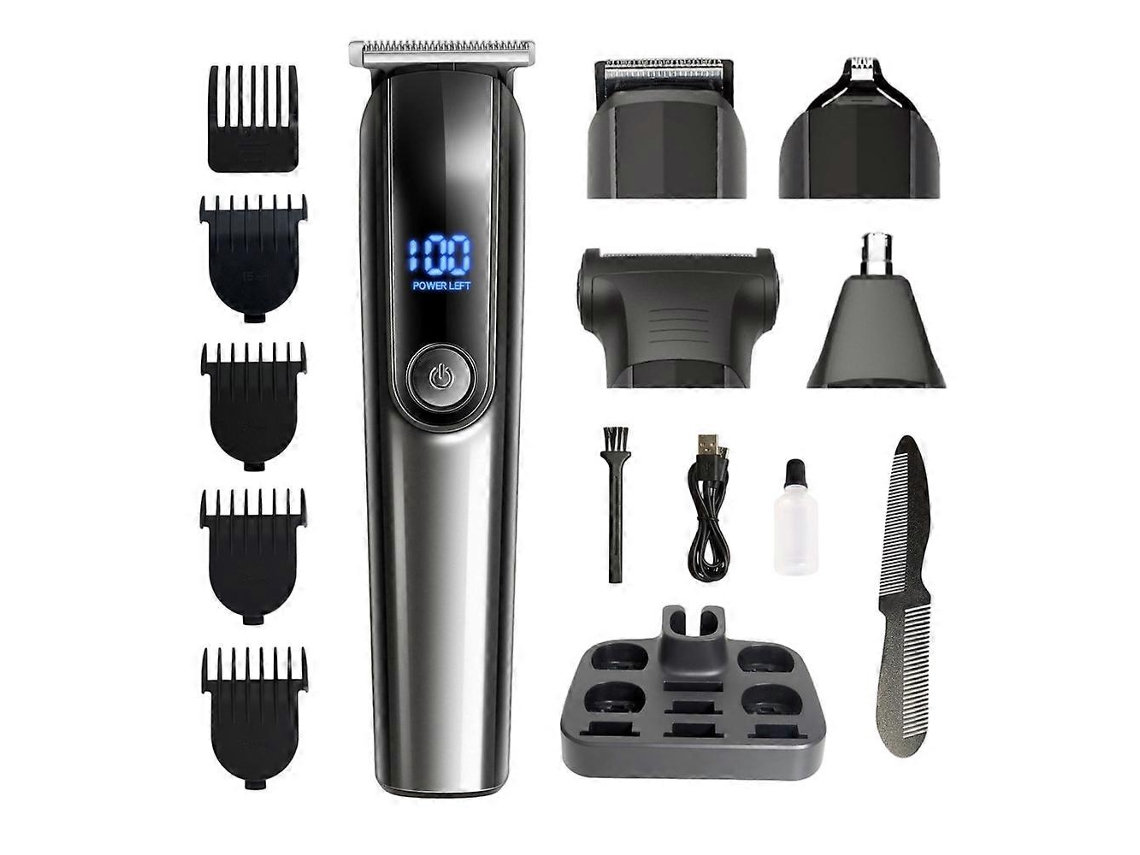 Kit De Higiene E Cuidados 5 Em 1 Com Ecrã Lcd, Cinza Titânio