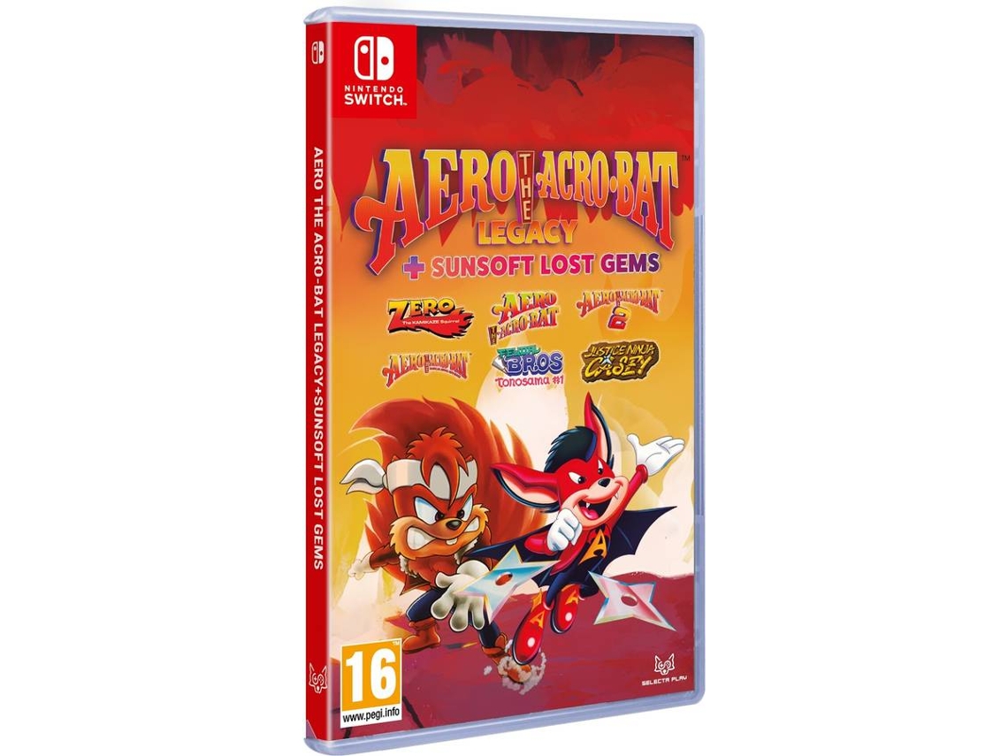 Jogo Nintendo Switch Aero The Acro-Bat Legacy + Sunsoft Lost Gems Switch