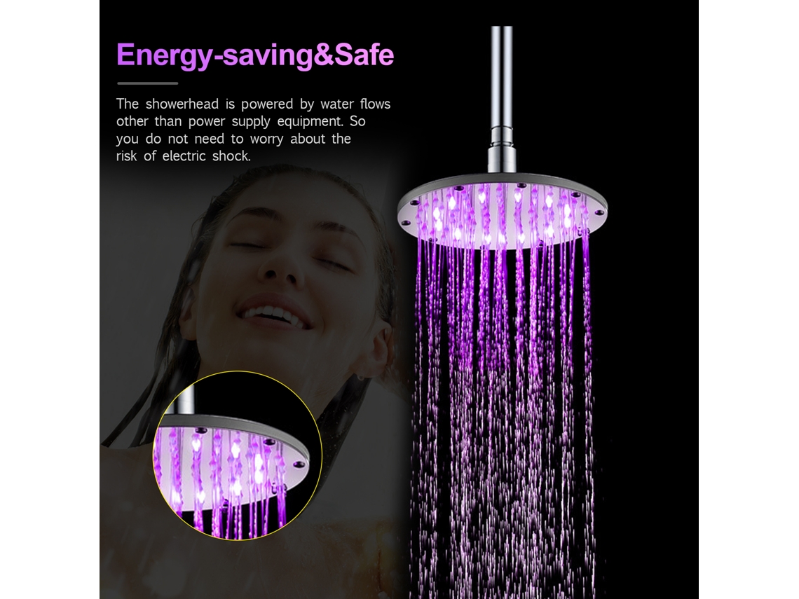 Chuveira de Chuva Led 8