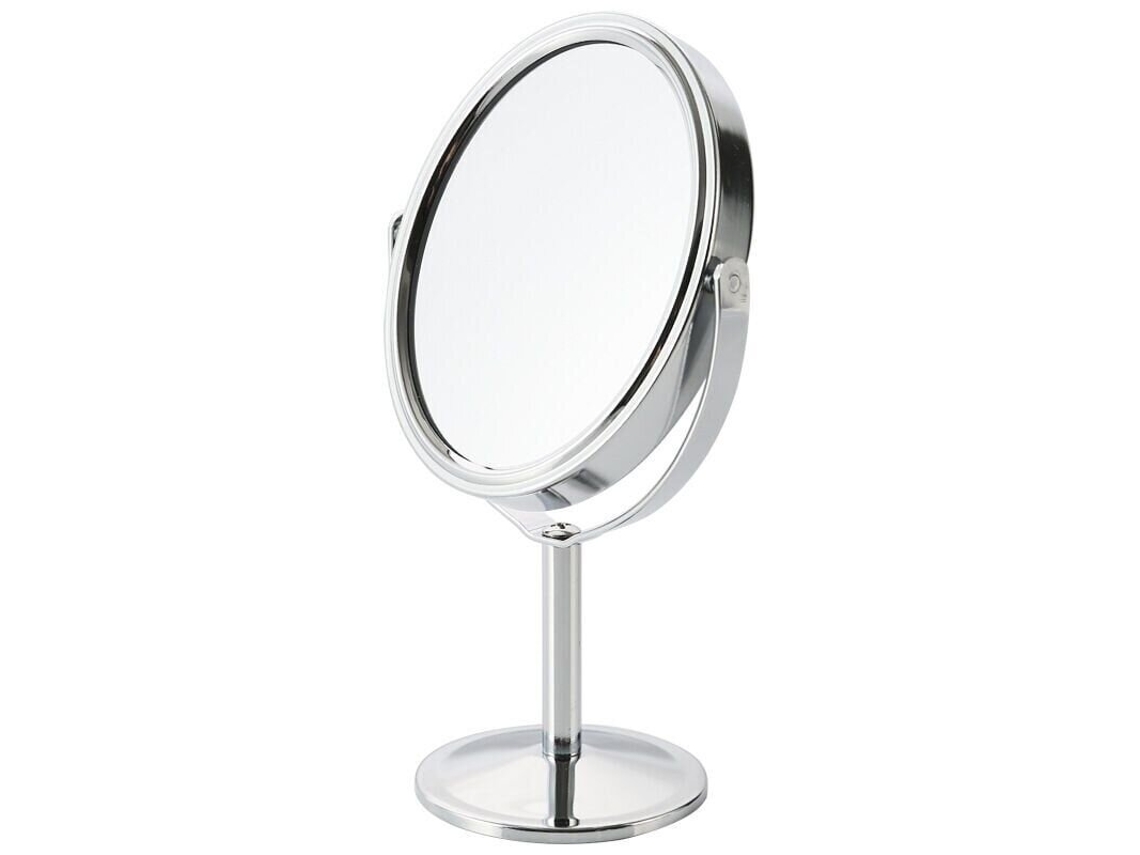 Espelho de Mesa Cosmético com Ampliação, Bidirecional, Giro 360° para Maquiagem, Barbear, Uso em Salão ZYBLSSBB
