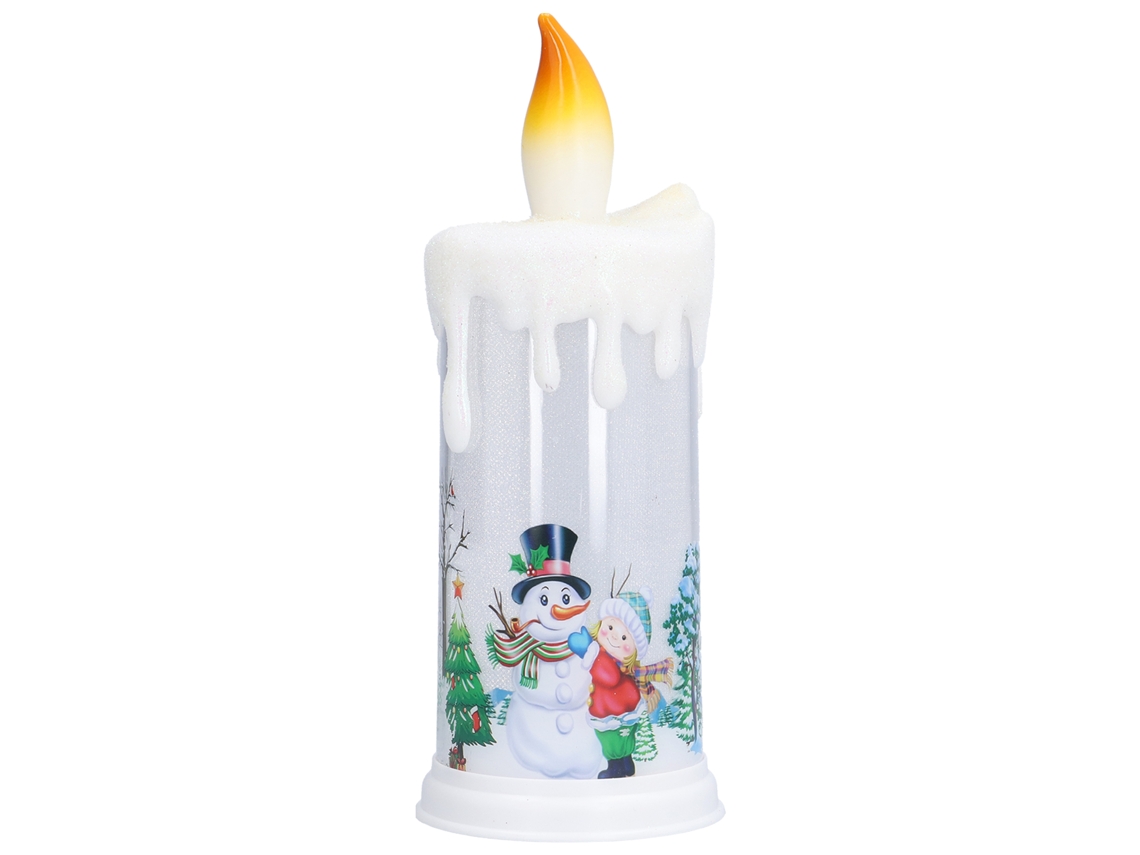 Velas de Natal Sem Chama, Led, Simulação de Chama, Papai Noel, Decoração Noturna para o Natal CHABERLU