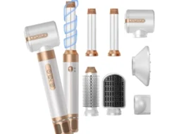 Escova Secadora De Cabelo 7inone, Secador Iônico De Alta Velocidade De 110000 Rpm Com Difusor Ly Ebike (ouro Branco)