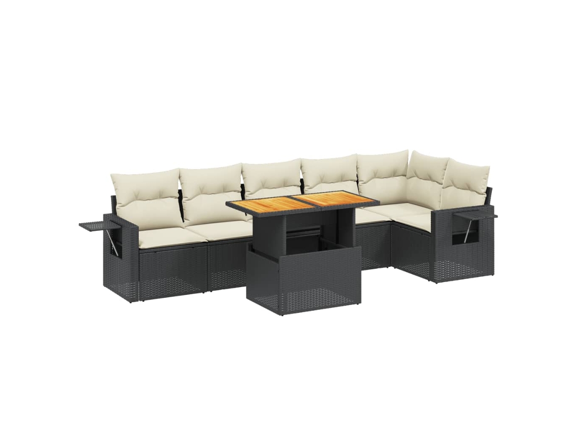 Garden Sofa Set, Garden Sofa Sets Vidaxl Preto Rattan / Vime (n/a)