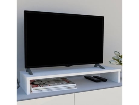 Suporte Monitor HENOR (Branco - Madeira - 82x26.5x12 cm)