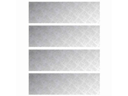 Conjunto 4 Degraus De Escada Vidaxl Prateado Alumínio (100 X 30 Cm)