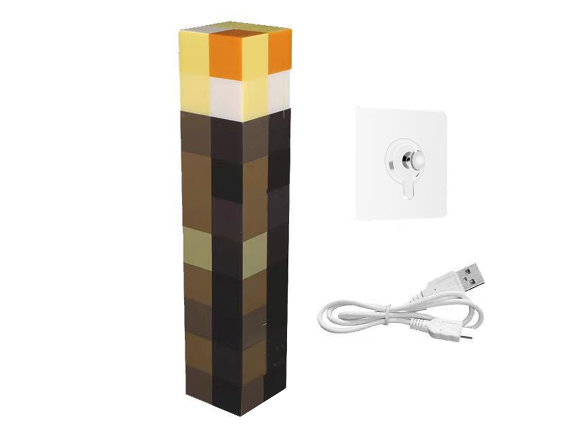 Tocha de Parede Usb Recarregável Led Decoração Multiuso Lâmpada Noturna