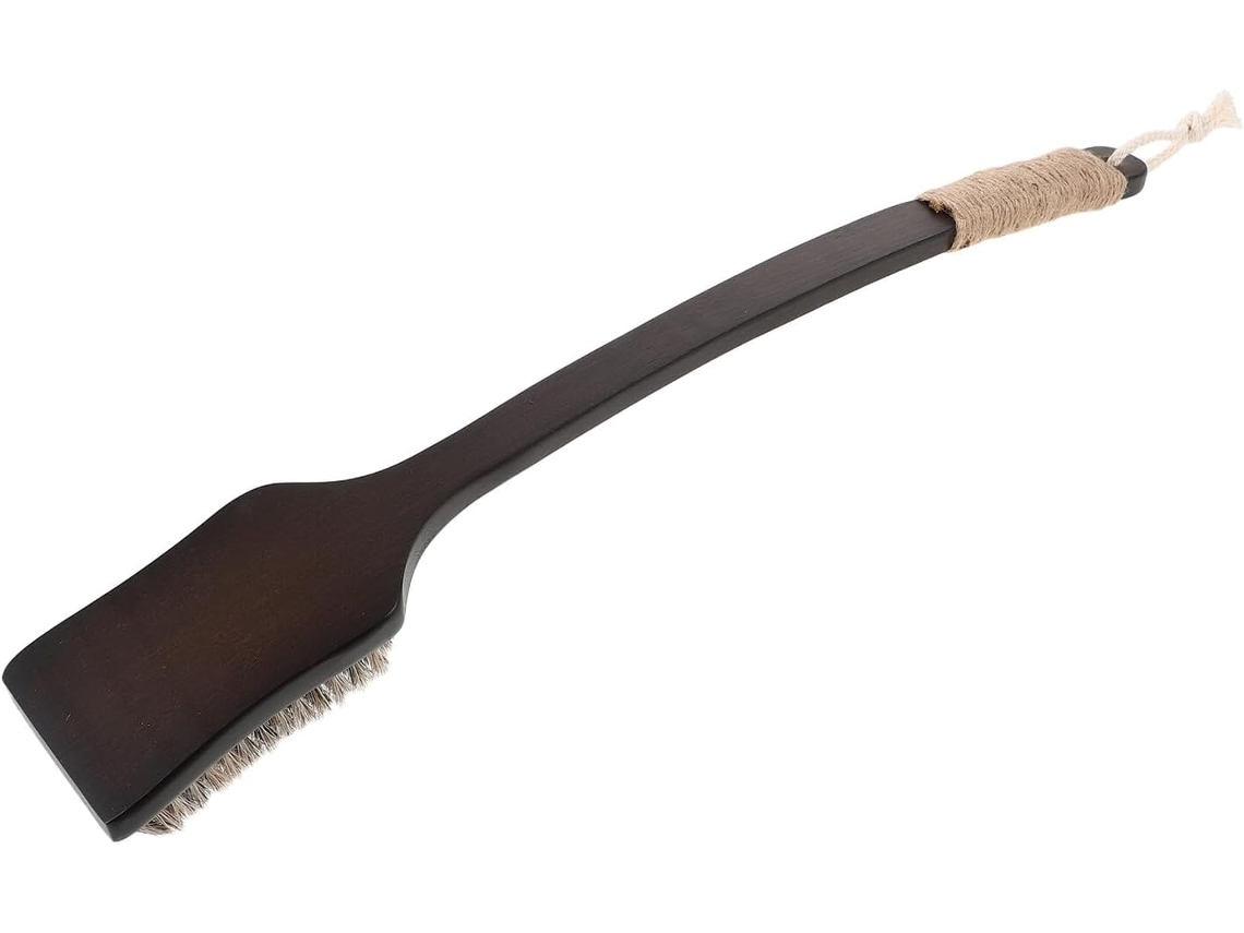 Escova De Bambu Antiderrapante Com Cabo Longo Frcolor, Escova Esfoliante Macia Para Costas E Corpo, Cerdas Naturais Para