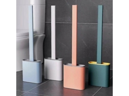 Conjunto de Escova Sanitária de Silicone com Suporte, de Limpeza para Parede AQUAFORGE