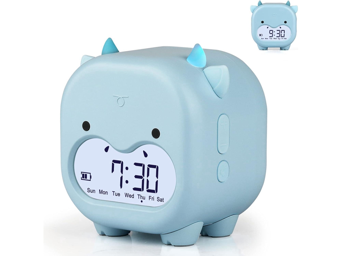 Despertador Digital Infantil com Luz Noturna e 6 Tons de Alarme, Calendário de Temperatura, Além Do Relógio para Casa Liptaptyn