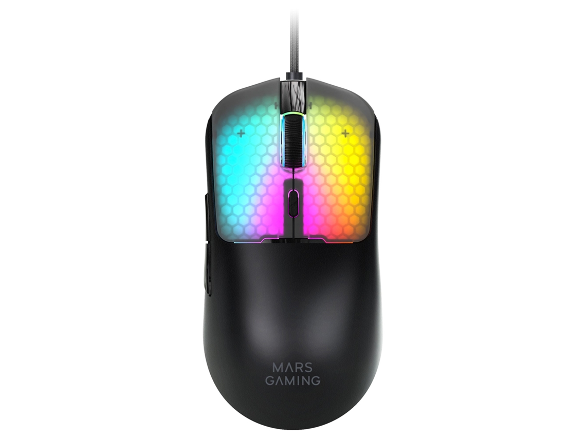 Rato Gaming Mars Gaming Mm-viper 12800 Dpi Ultraleve 56g Rgb Preto