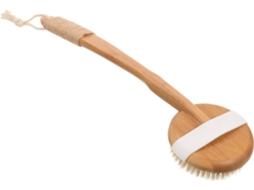 Escova De Costas Bambu Nolitoy Com Cabo Longo, Cabeça Redonda Removível, Fácil De Segurar E Durável, Escova De Banho